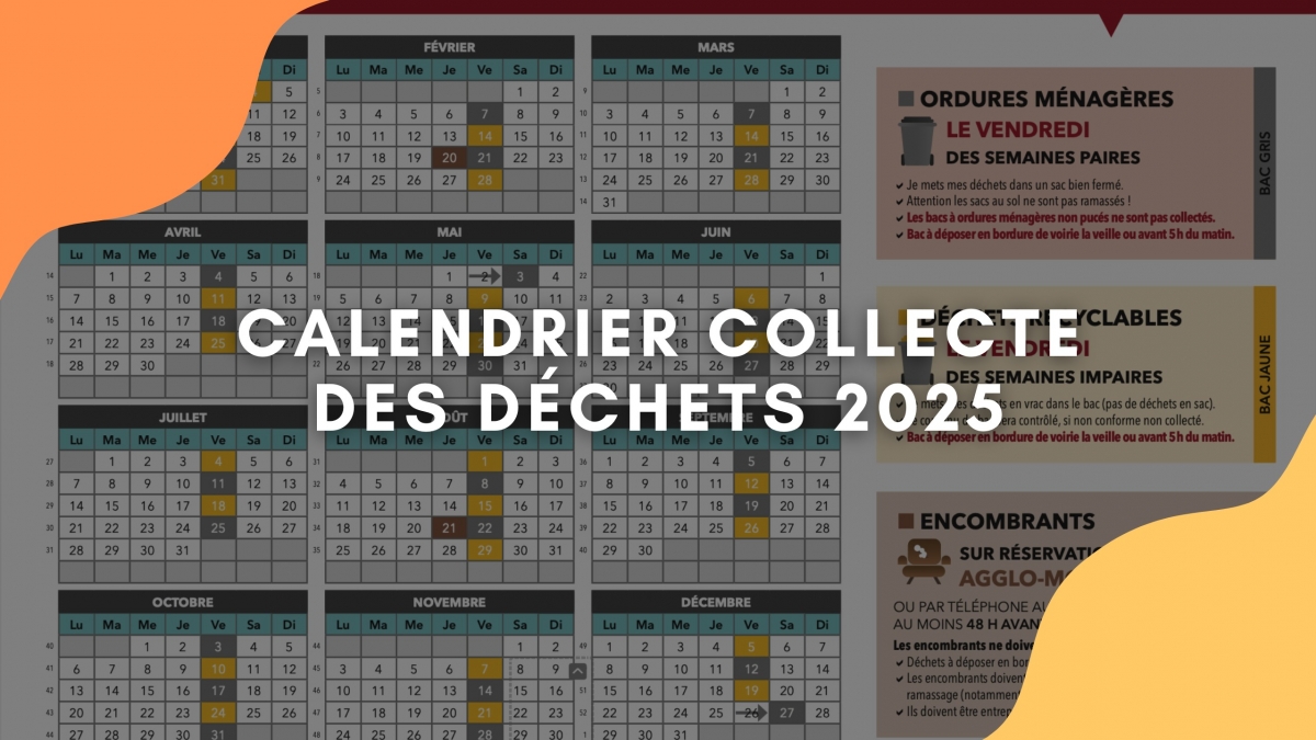 CALENDRIER 2025 COLLECTE DES DÉCHETS