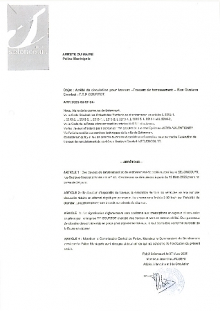 ARR20250307-24 Arrêté de travaux remblaiement cavité rue Gustave Courbet TTP COURTOT