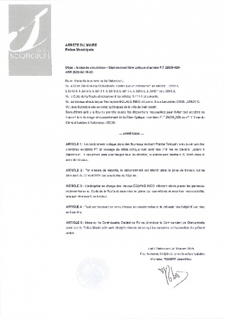 ARR20250318-32 Arrêté circulation passage cable fibre optique 115 rue du Général Leclerc