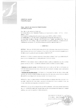 ARR20250604-69 Arrêté ouverture débit de boissons temporaire MPT Marche populaire du samedi 07 juin