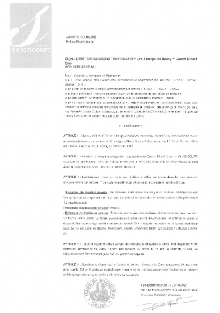 ARR20250707-88 Arrêté  débit boissons 3 temps du swing Place Ambroise Croizat Cossie Billard Club