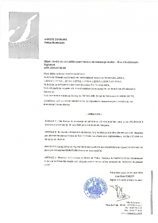 ARR20250729-99 Arrêté de circulation pour travaux - Marquage routier - Rue d'Audincour