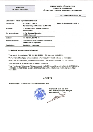 PC 25 00011 T01 retrait après décision