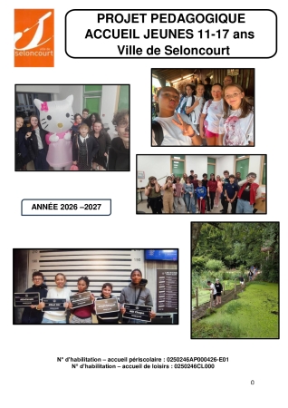 Projet pédagogique 2026-2027