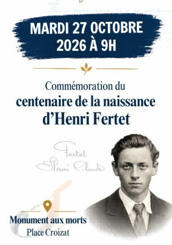 Centenaire de la naissance d’Henri Fertet