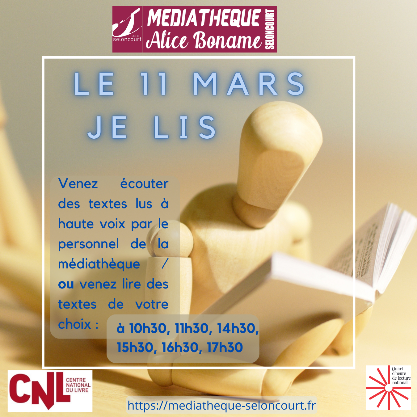 le 11 mars, je lis&nbsp;!